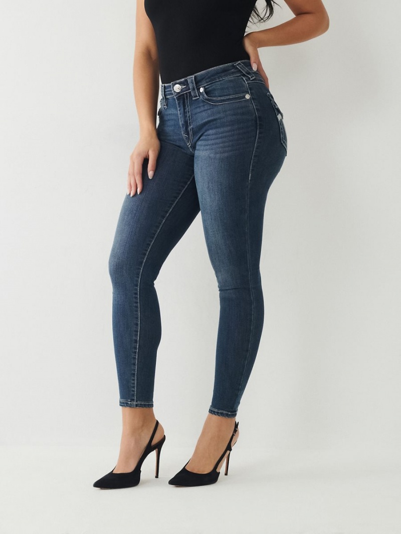 Jeans Skinny True Religion Halle Mid Rise Super Beach Scape | 96ALRYJNU