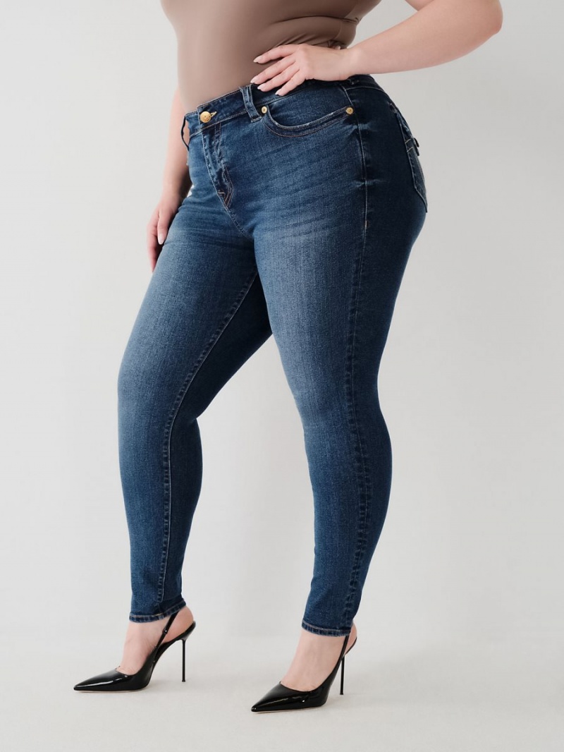 Jeans Skinny True Religion Halle Mid Rise Super Glowing Moon | 04ETNYXJR