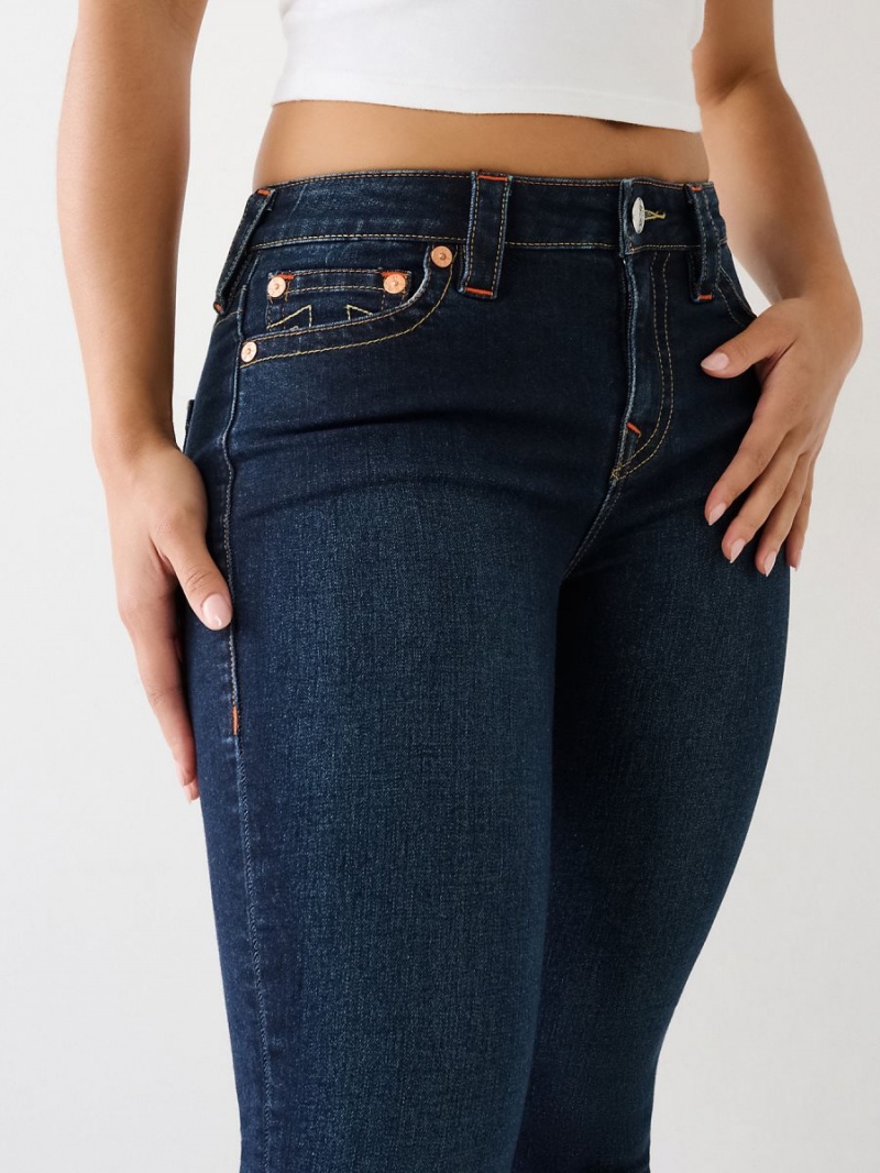 Jeans Skinny True Religion Halle Mid Rise Super Azules Oscuro | 07HXVDCRM