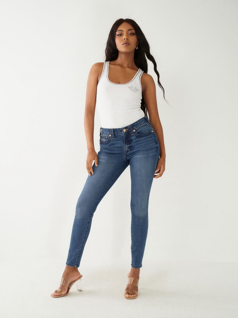 Jeans Skinny True Religion Jennie Big T Curvy Azules | 73ZIJQBAE