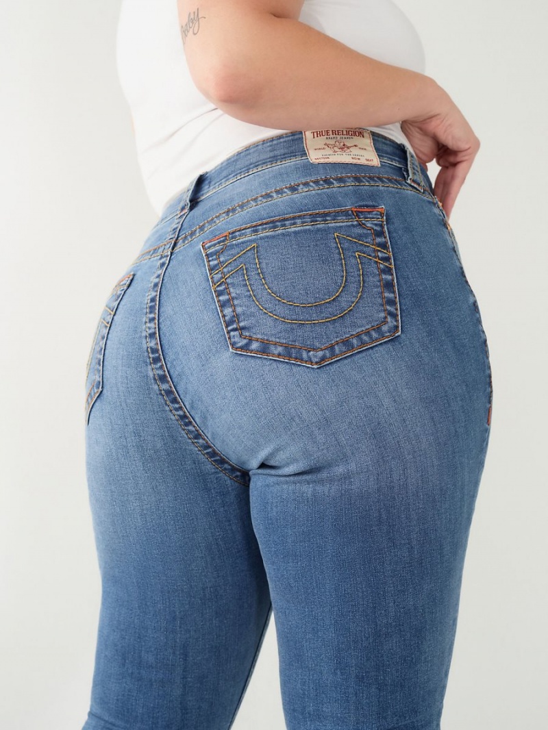 Jeans Skinny True Religion Jennie Big T Curvy Flaco Crop Forgotten Path | 03NCMQSIV