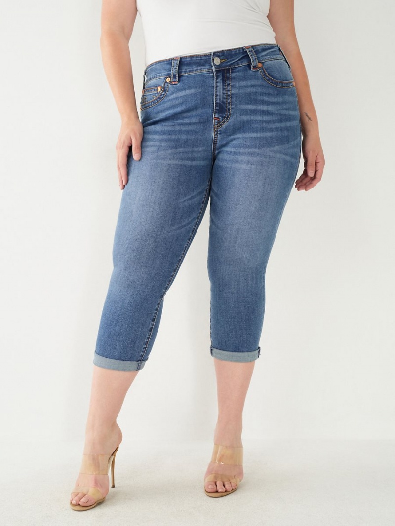 Jeans Skinny True Religion Jennie Big T Curvy Flaco Crop Forgotten Path | 03NCMQSIV