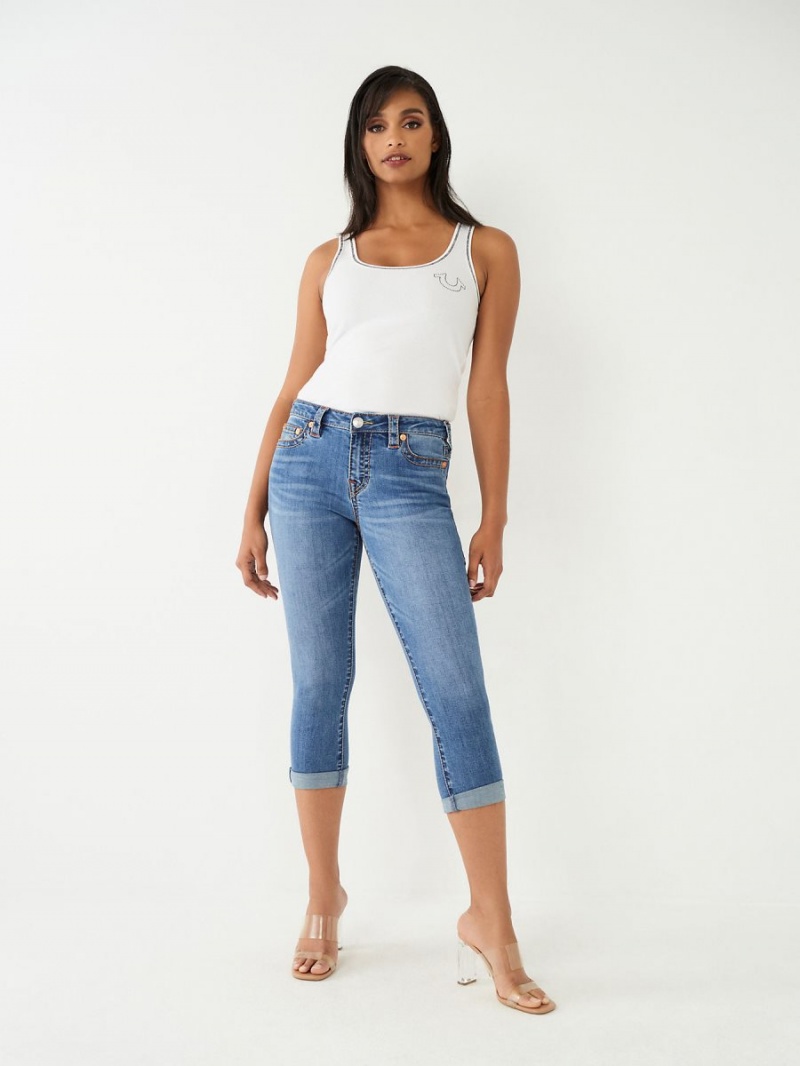 Jeans Skinny True Religion Jennie Big T Curvy Flaco Crop Forgotten Path | 03NCMQSIV