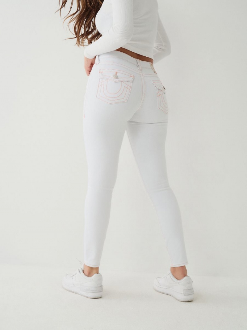 Jeans Skinny True Religion Jennie Big T Curvy Blancas | 71CDVOJNS