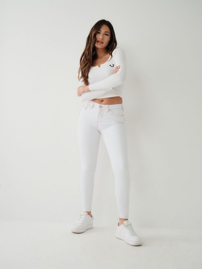 Jeans Skinny True Religion Jennie Big T Curvy Blancas | 71CDVOJNS