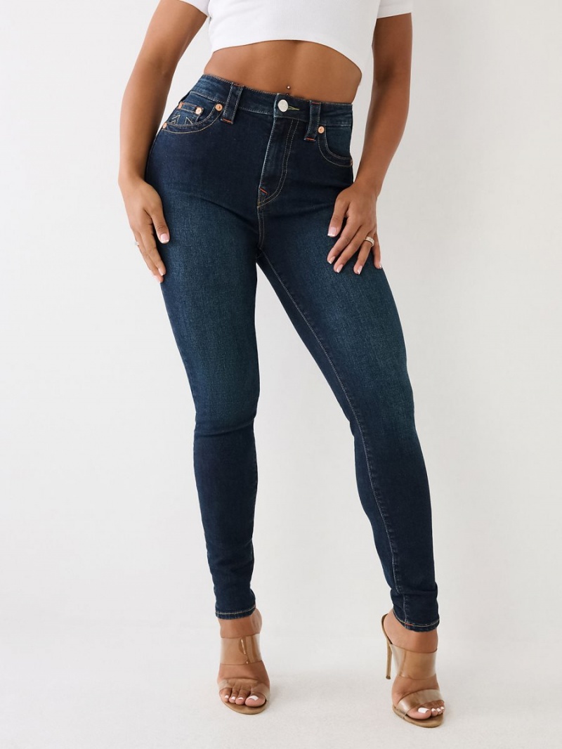 Jeans Skinny True Religion Jennie High Rise Curvy Azules Oscuro | 18DMSBVUT