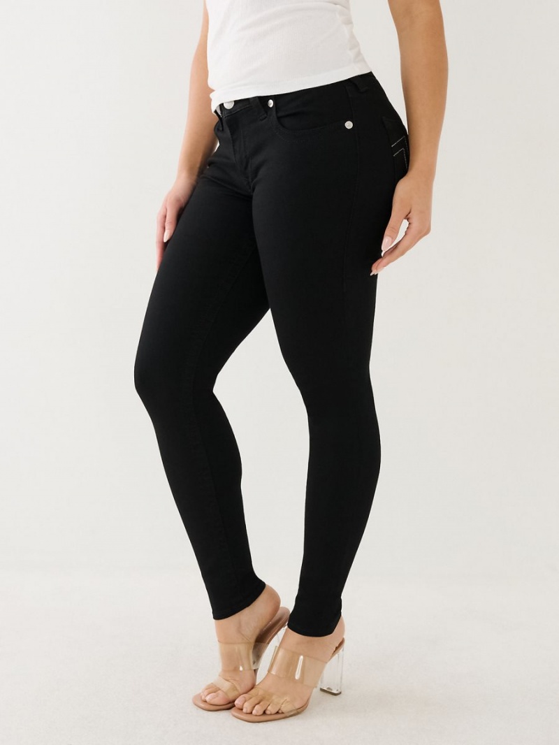 Jeans Skinny True Religion Jennie Mid Rise Curvy Negras | 41USNWAVG