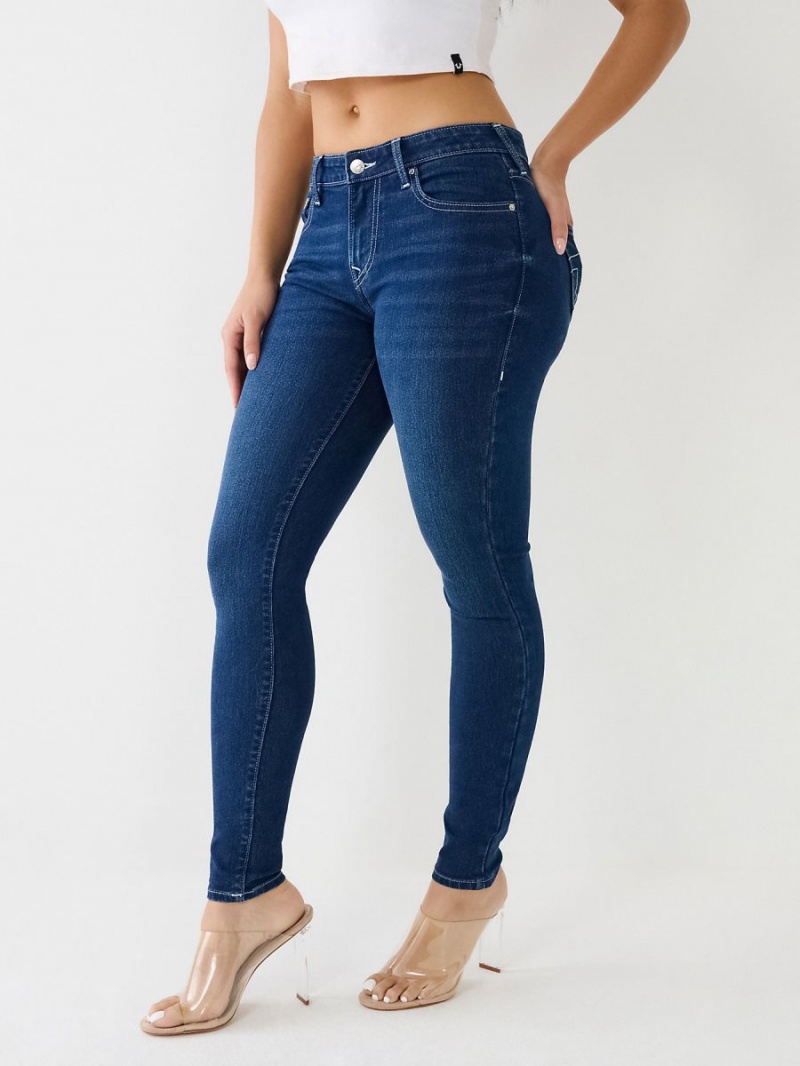 Jeans Skinny True Religion Jennie Mid Rise Super T Verde Menta Azules | 56XDZRIGY