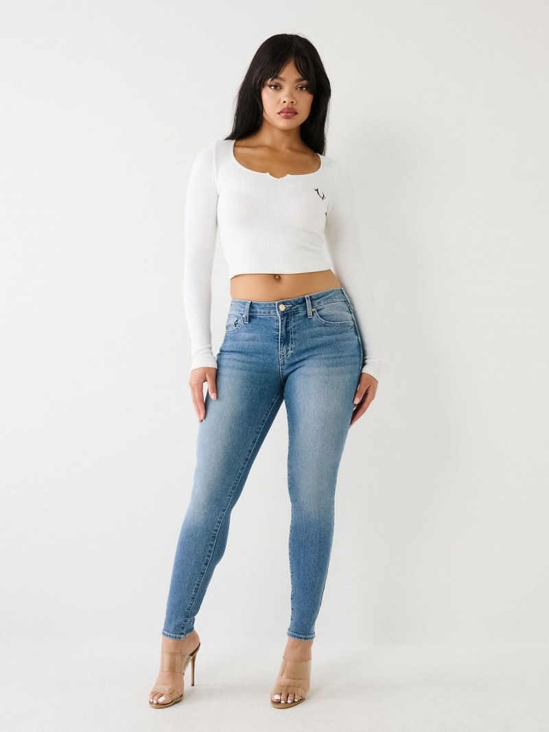 Jeans Skinny True Religion Jennie Mid Rise Curvy Medium Viper | 04LDACOJQ