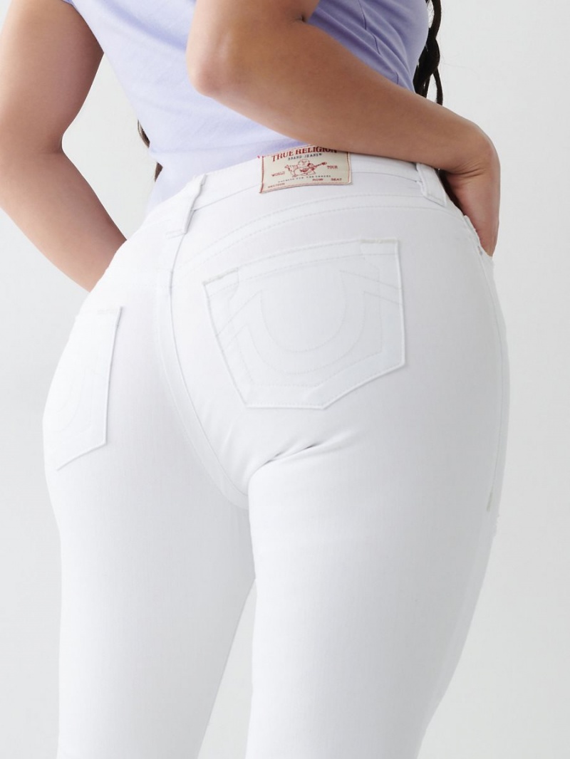 Jeans Skinny True Religion Jennie Mid Rise Curvy Blancas | 70ZNVUGBA