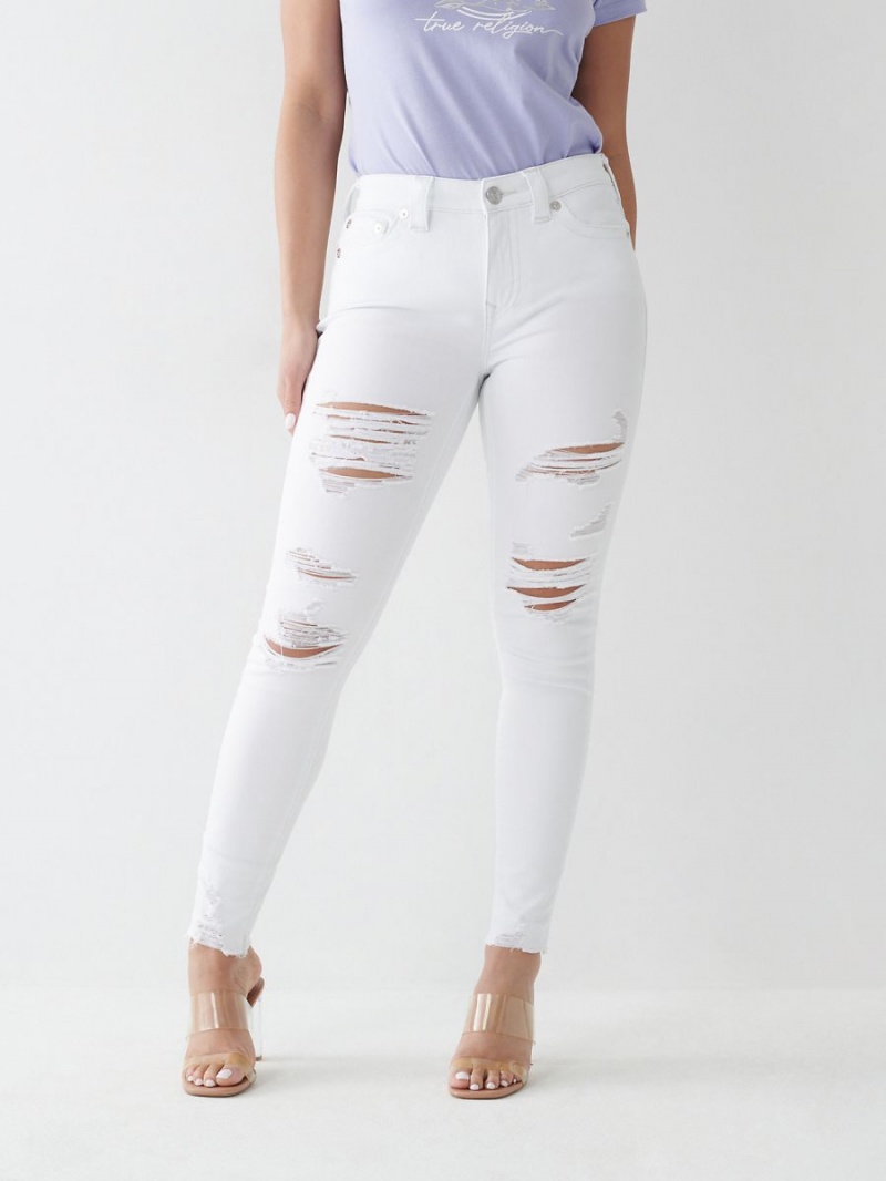 Jeans Skinny True Religion Jennie Mid Rise Curvy Blancas | 70ZNVUGBA