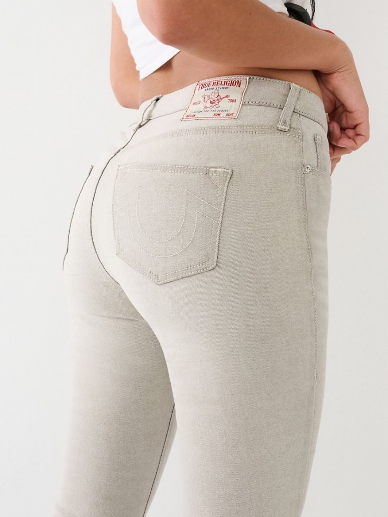 Jeans Skinny True Religion Jennie Mid Rise Super Gris | 27HFALTIP