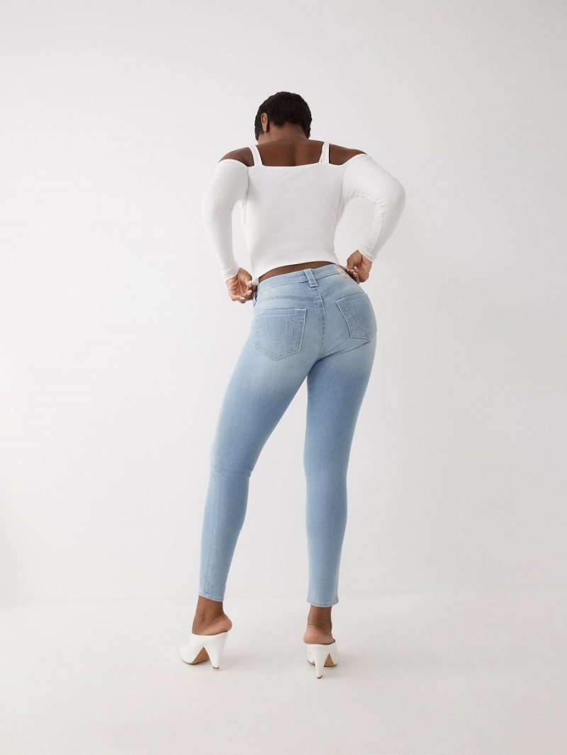 Jeans Skinny True Religion Jennie Mid Rise Curvy Azules Claro | 48FEPSGLV