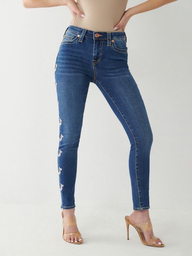 Jeans Skinny True Religion Jennie Mid Rise Curvy Azules | 27ONXTYBJ