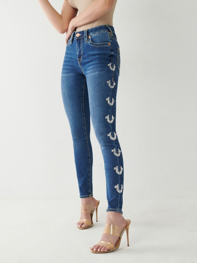 Jeans Skinny True Religion Jennie Mid Rise Curvy Azules | 27ONXTYBJ