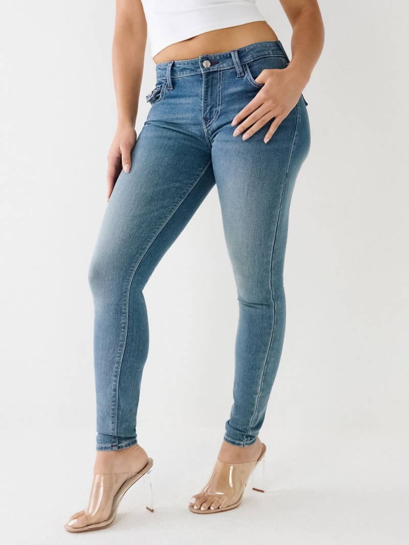 Jeans Skinny True Religion Jennie Mid Rise Single Needle Curvy Medium Frost | 41OWRDNLT