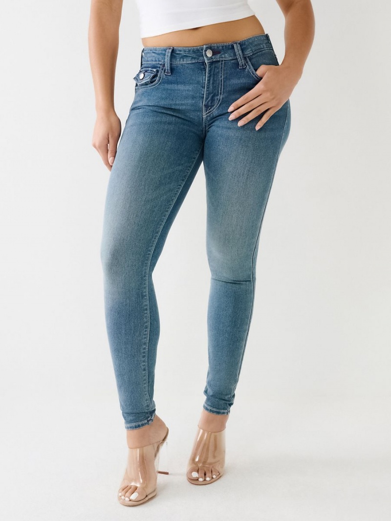 Jeans Skinny True Religion Jennie Mid Rise Single Needle Curvy Medium Frost | 41OWRDNLT