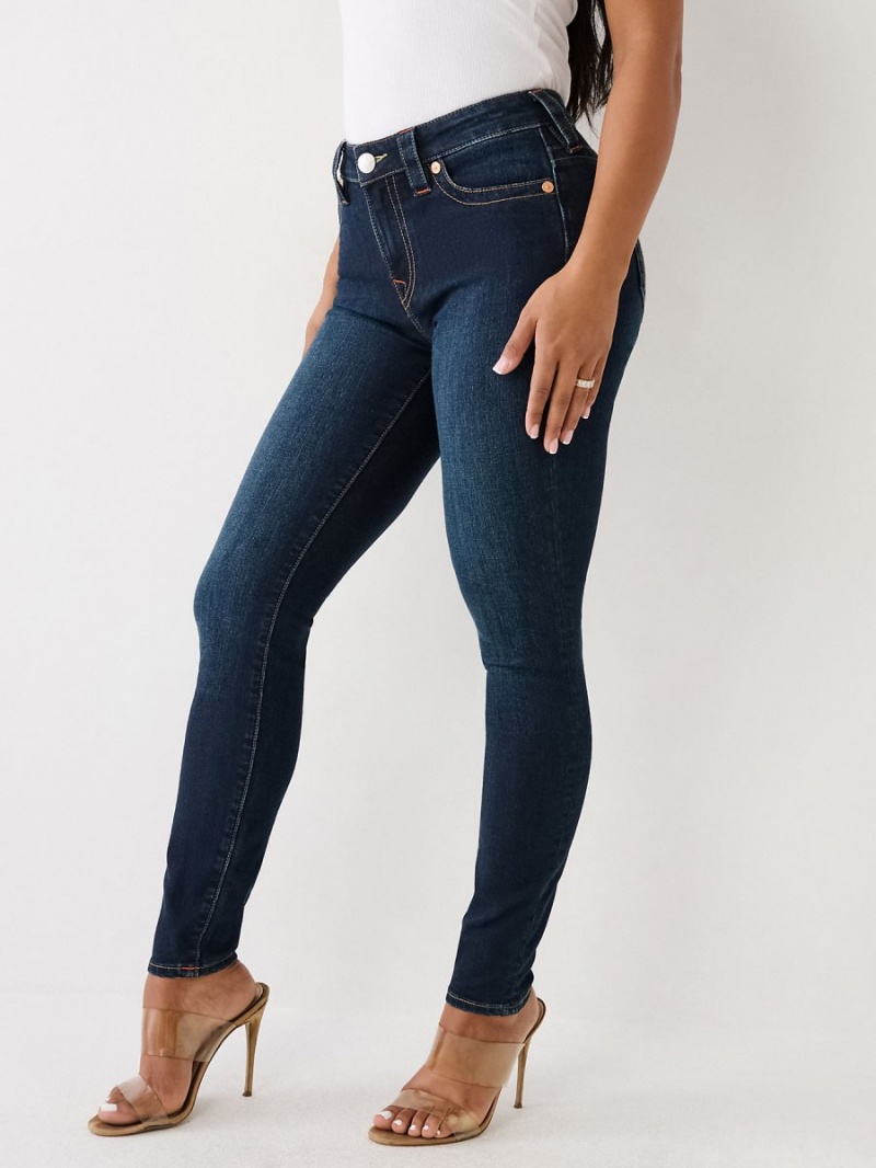 Jeans Skinny True Religion Jennie Mid Rise Curvy Azules Oscuro | 15OLWBSJT