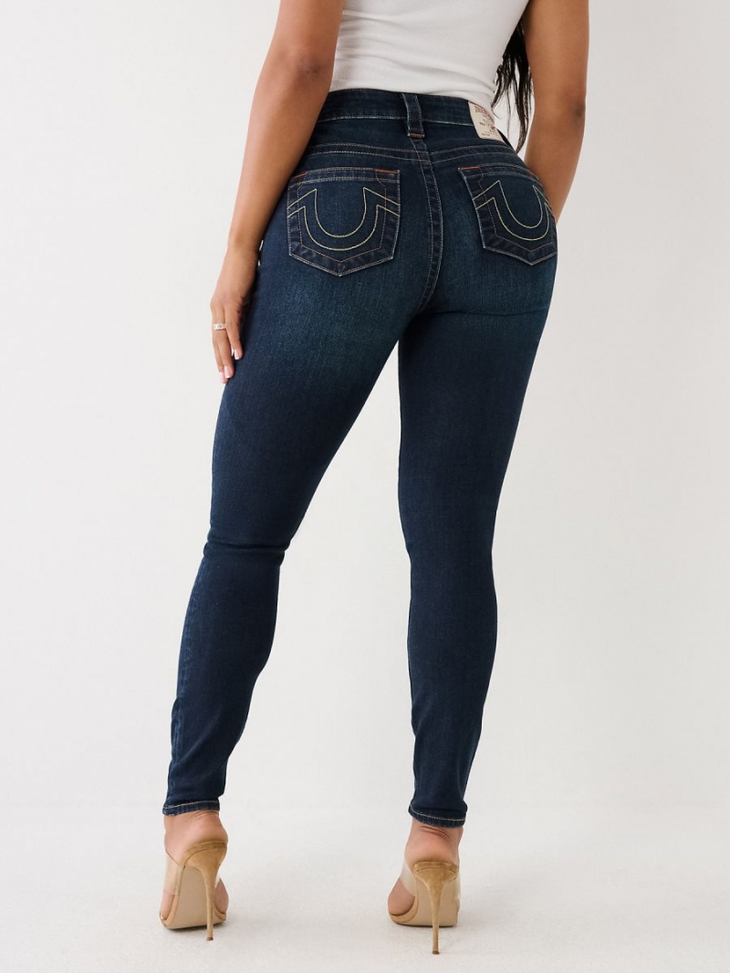 Jeans Skinny True Religion Jennie Mid Rise Curvy Azules Oscuro | 15OLWBSJT