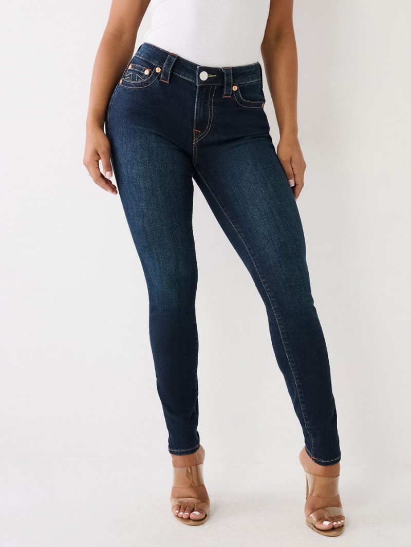 Jeans Skinny True Religion Jennie Mid Rise Curvy Azules Oscuro | 15OLWBSJT