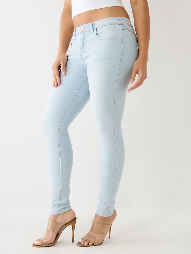 Jeans Skinny True Religion Jennie Mid Rise Curvy Verde Menta | 73KWSXQZI