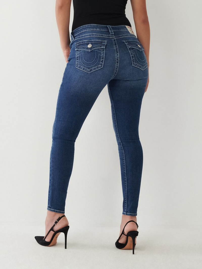 Jeans Skinny True Religion Jennie Mid Rise Curvy Verde Menta Azules | 12OUHGEYM