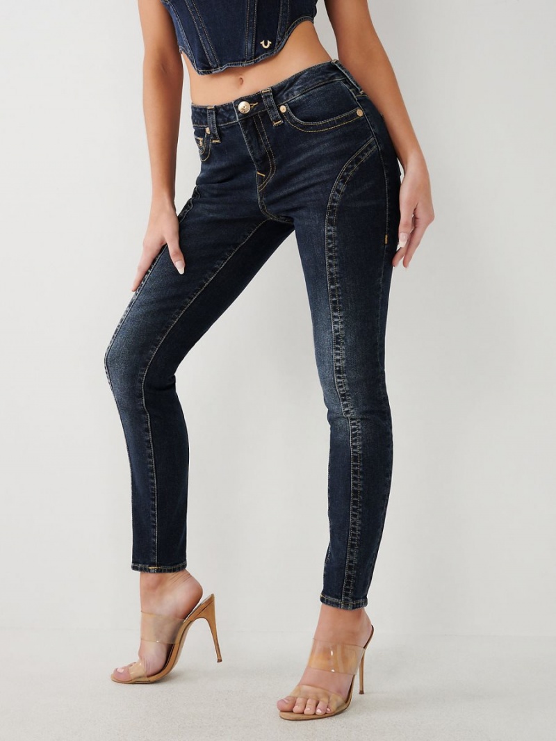 Jeans Skinny True Religion Jennie Mid Rise Curvy Hydrangea | 75YDFQOAU