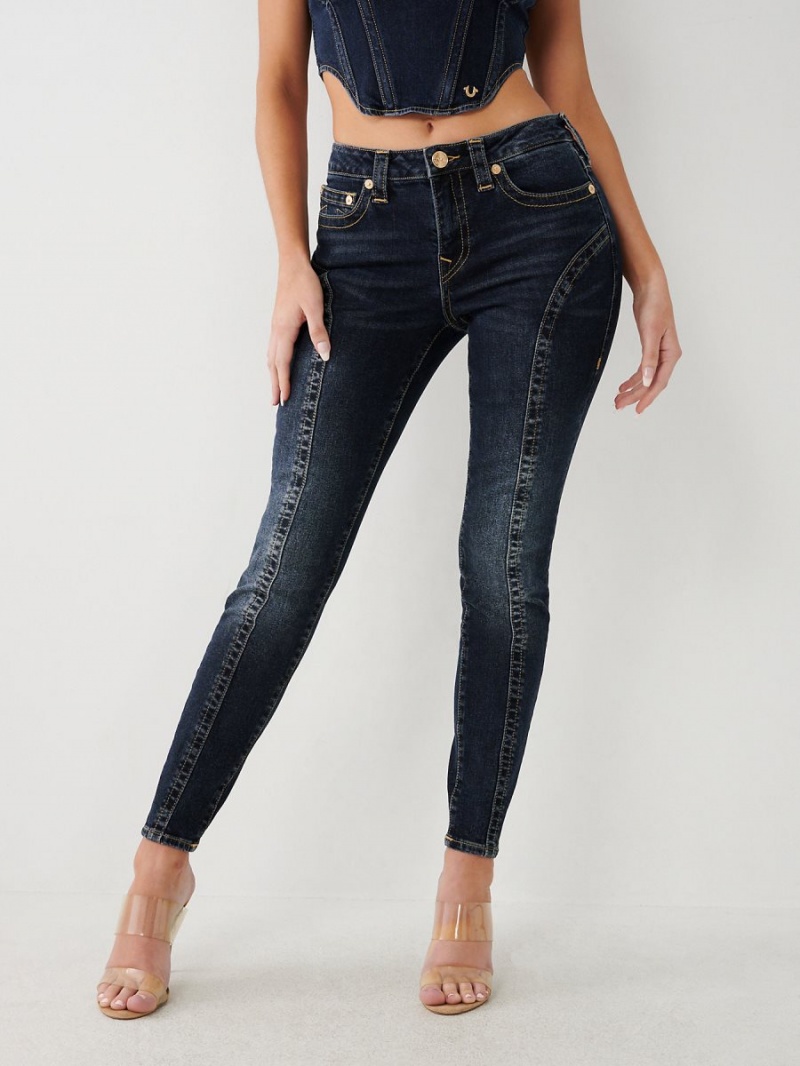 Jeans Skinny True Religion Jennie Mid Rise Curvy Hydrangea | 75YDFQOAU