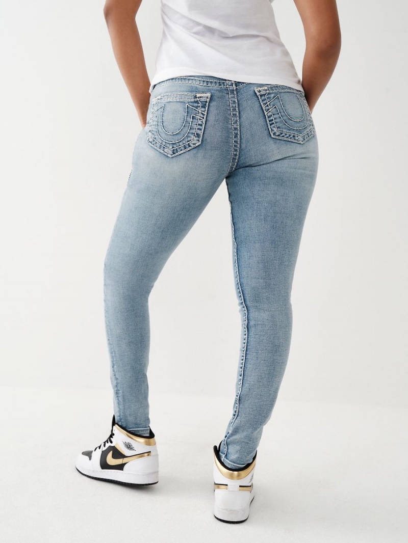 Jeans Skinny True Religion Jennie Super T Curvy Verde Menta | 41ZNOGJVK