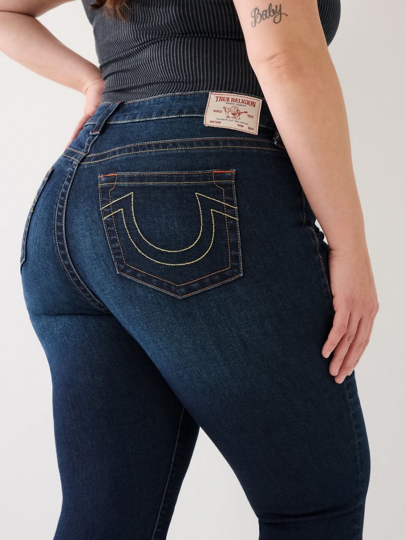 Jeans Skinny True Religion Plus Halle Mid Rise Super Azules Oscuro | 78NDAXSLC