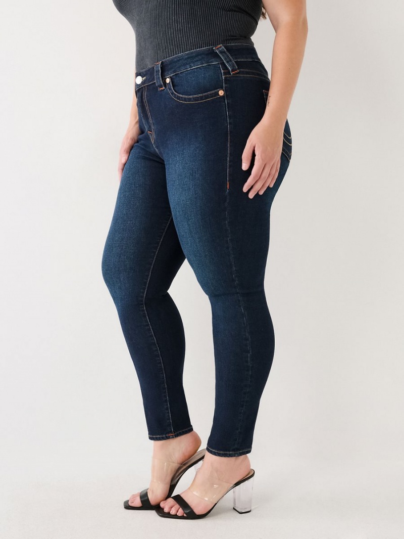 Jeans Skinny True Religion Plus Halle Mid Rise Super Azules Oscuro | 78NDAXSLC