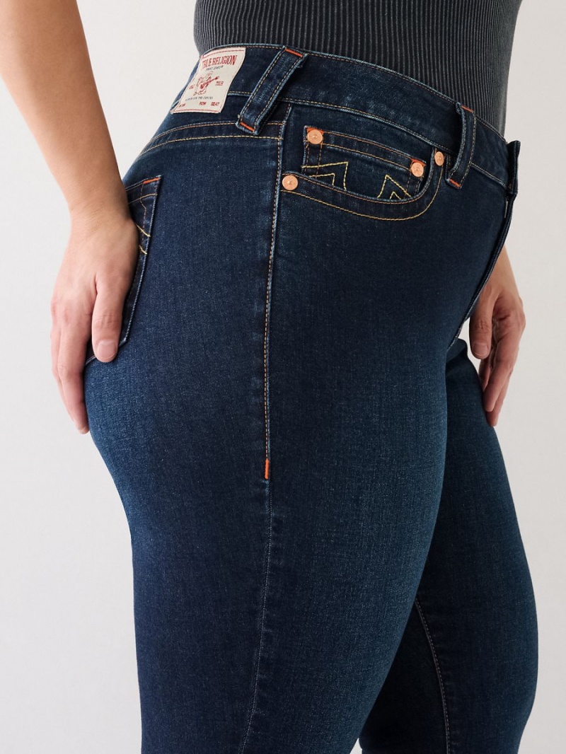 Jeans Skinny True Religion Plus Halle Mid Rise Super Azules Oscuro | 78NDAXSLC