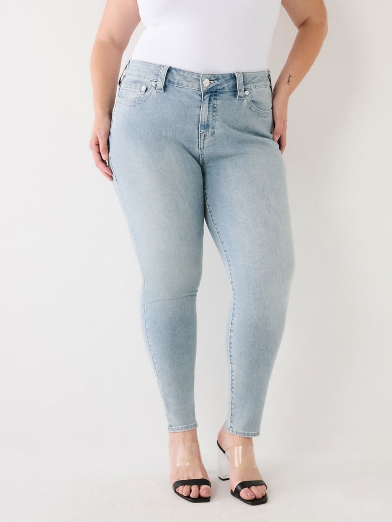 Jeans Skinny True Religion Plus Halle Mid Rise Super Peak Spot | 48RYGTCLW