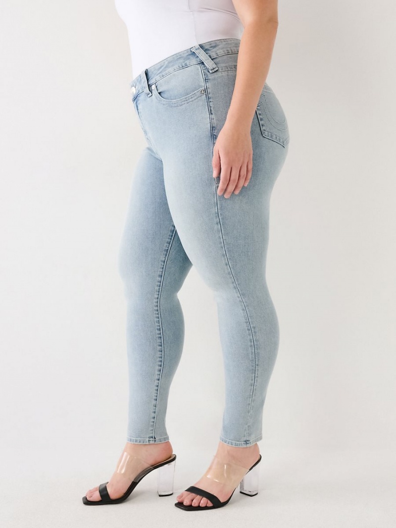 Jeans Skinny True Religion Plus Halle Mid Rise Super Peak Spot | 48RYGTCLW