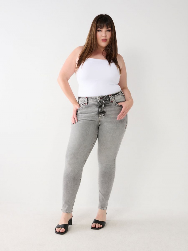 Jeans Skinny True Religion Plus Jennie High Rise Super T Curvy Graphite | 19ZVEKJQX