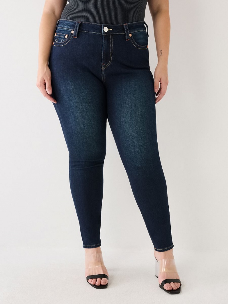 Jeans Skinny True Religion Plus Jennie High Rise Curvy Azules Oscuro | 49WSITUBJ