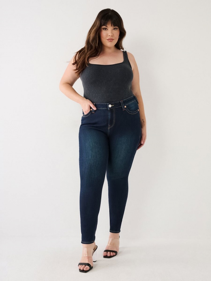 Jeans Skinny True Religion Plus Jennie High Rise Curvy Azules Oscuro | 49WSITUBJ