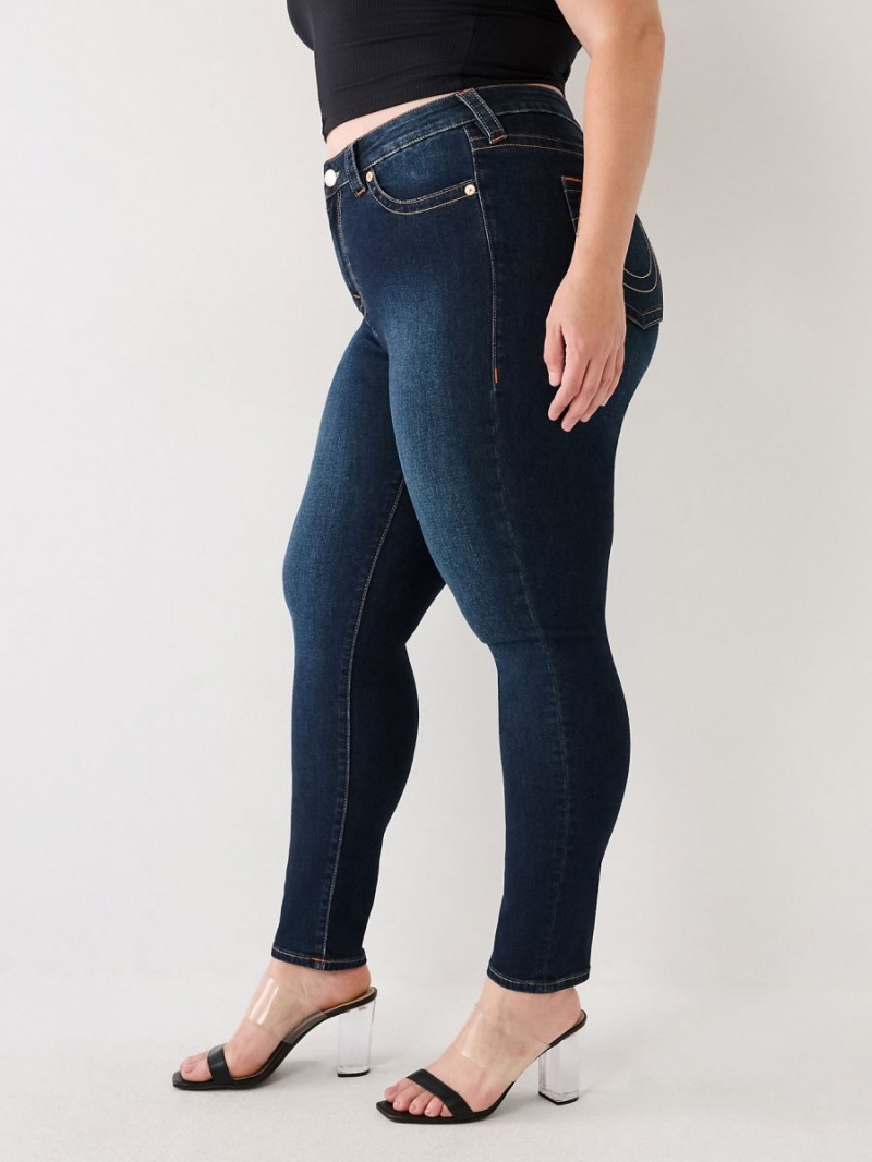 Jeans Skinny True Religion Plus Jennie Mid Rise Curvy Azules Oscuro | 93LZDFBIP