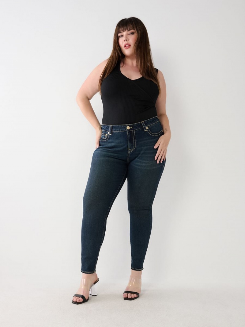 Jeans Skinny True Religion Plus Jennie Mid Rise Curvy Aizome | 18LZHYVDS