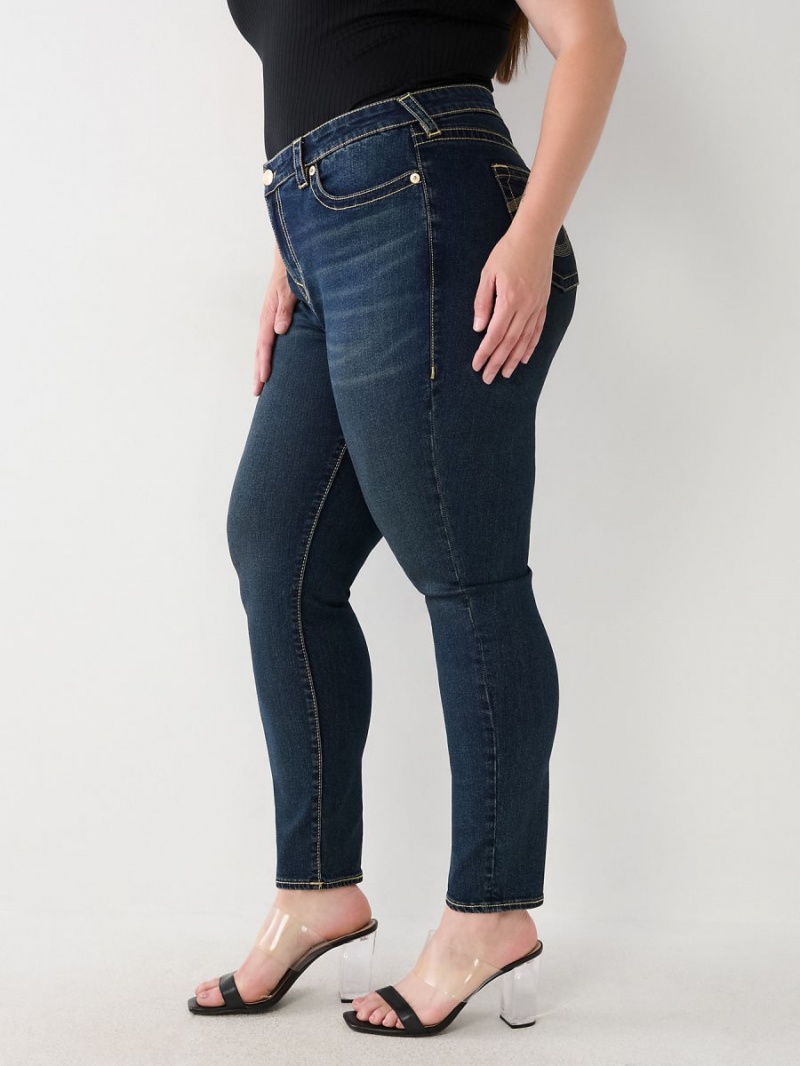 Jeans Skinny True Religion Plus Jennie Mid Rise Curvy Aizome | 18LZHYVDS