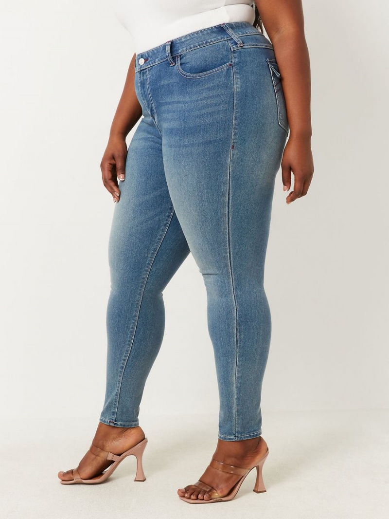 Jeans Skinny True Religion Plus Jennie Mid Rise Medium Frost | 90EKTOIPC