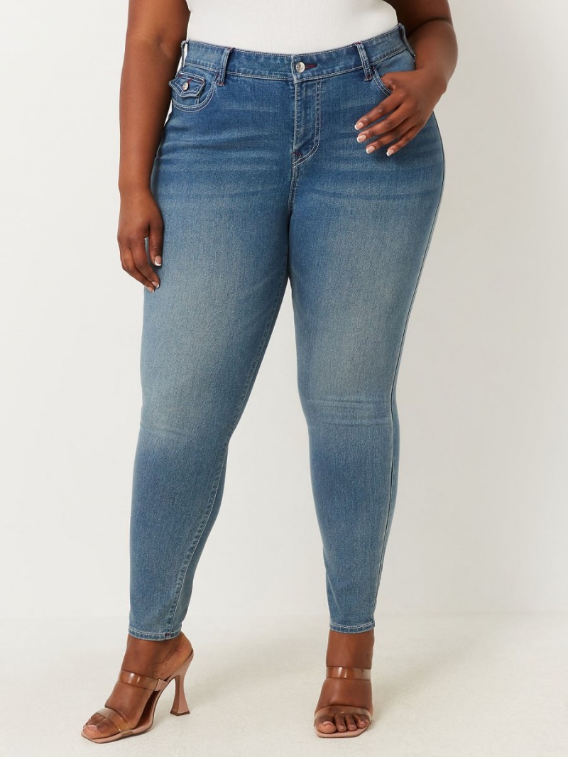 Jeans Skinny True Religion Plus Jennie Mid Rise Medium Frost | 90EKTOIPC