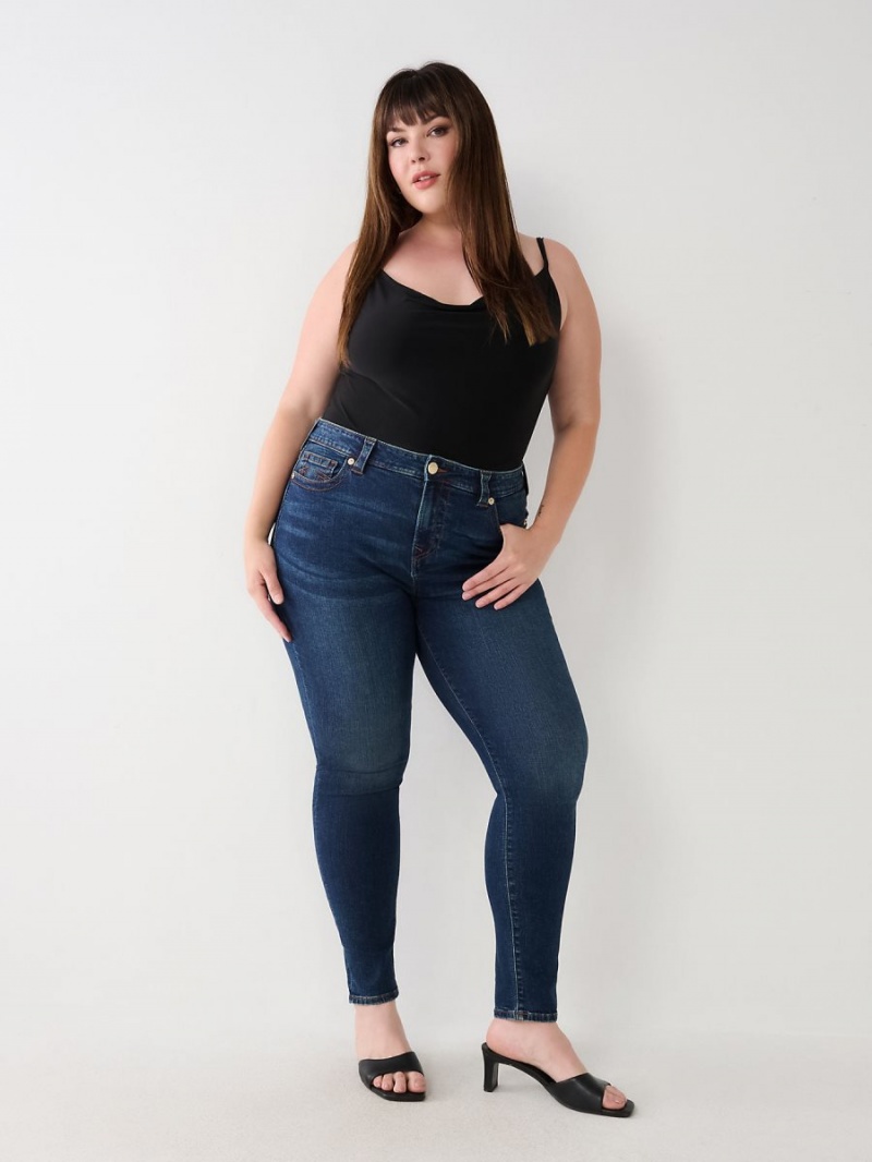 Jeans Skinny True Religion Plus Jennie Mid Rise Curvy Verde Menta Azules | 59BHLPMFA