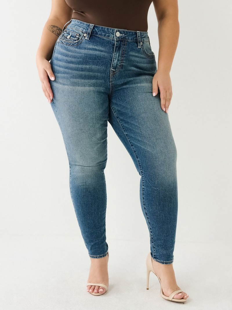 Jeans Skinny True Religion Plus Jennie Mid Rise Flap Macau | 25WCZFREP