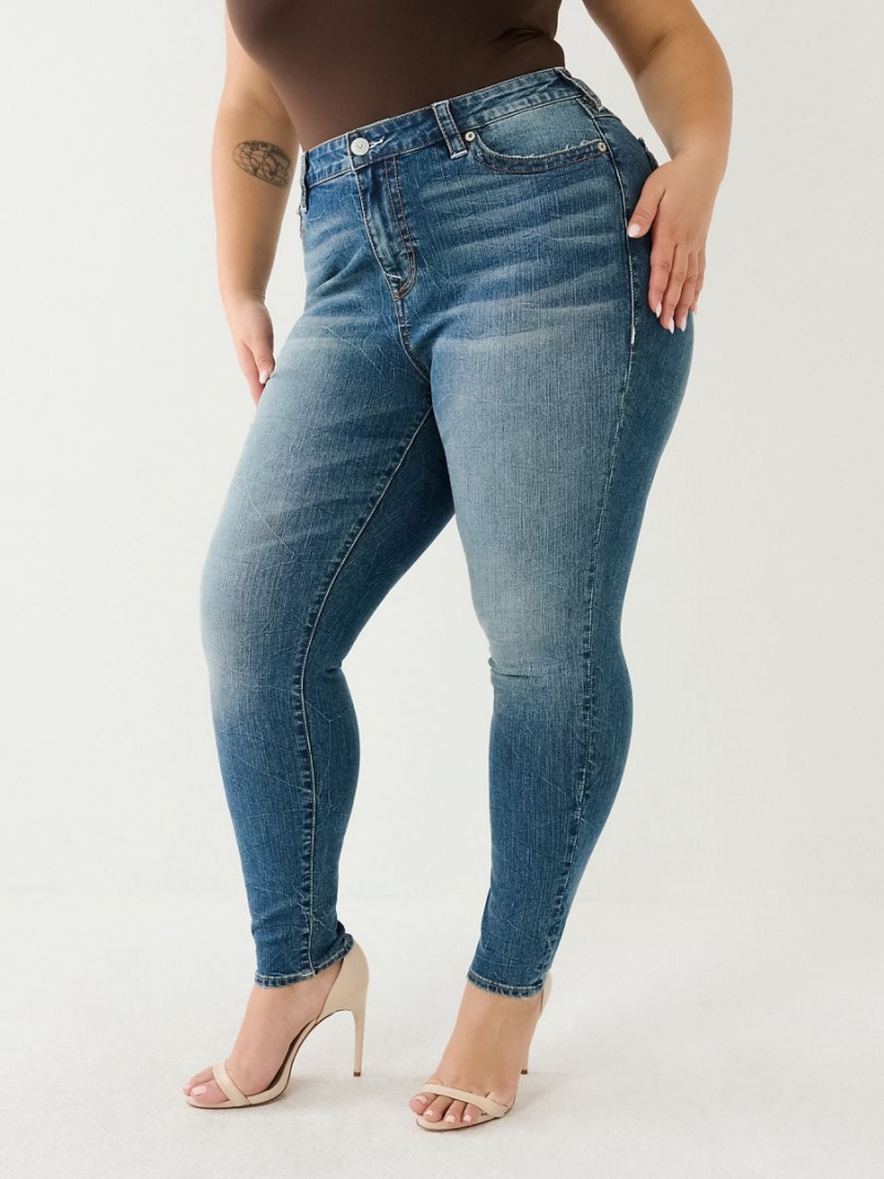 Jeans Skinny True Religion Plus Jennie Mid Rise Flap Macau | 25WCZFREP