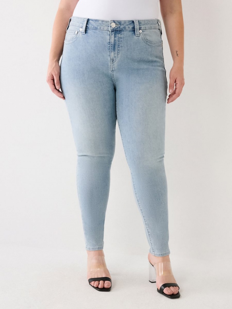 Jeans Skinny True Religion Plus Jennie Mid Rise Curvy Peak Spot | 28ZOATNXL