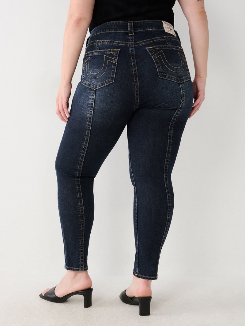 Jeans Skinny True Religion Plus Jennie Mid Rise Curvy Hydrangea | 26ASOYUGL