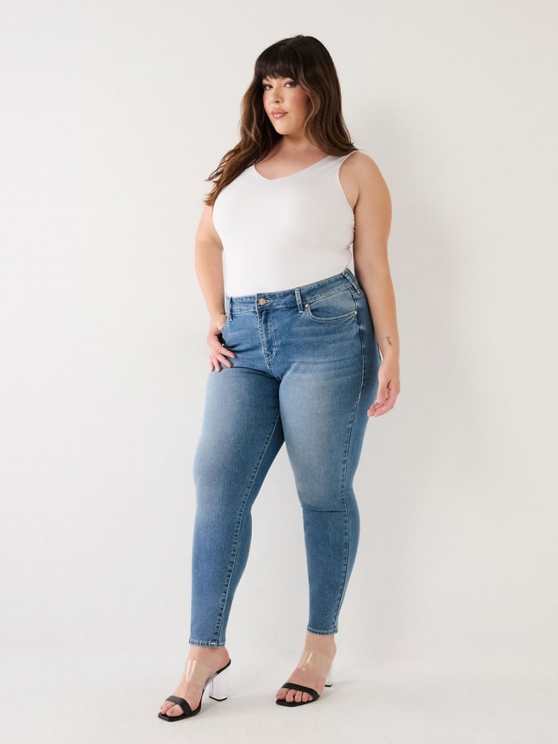 Jeans Skinny True Religion Plus Jennie Mid Rise Curvy IBEM | 26MLTKXDJ