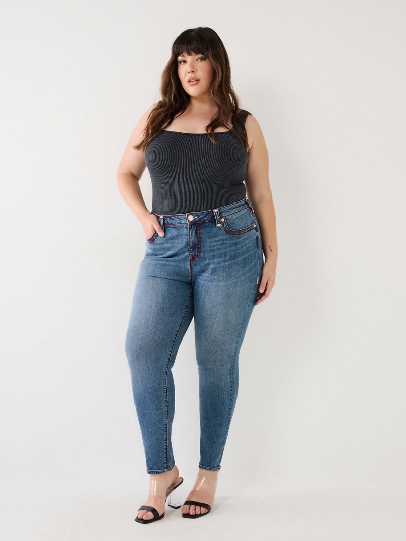 Jeans Skinny True Religion Plus Jennie Super T Curvy Marbella | 67GMEACWP