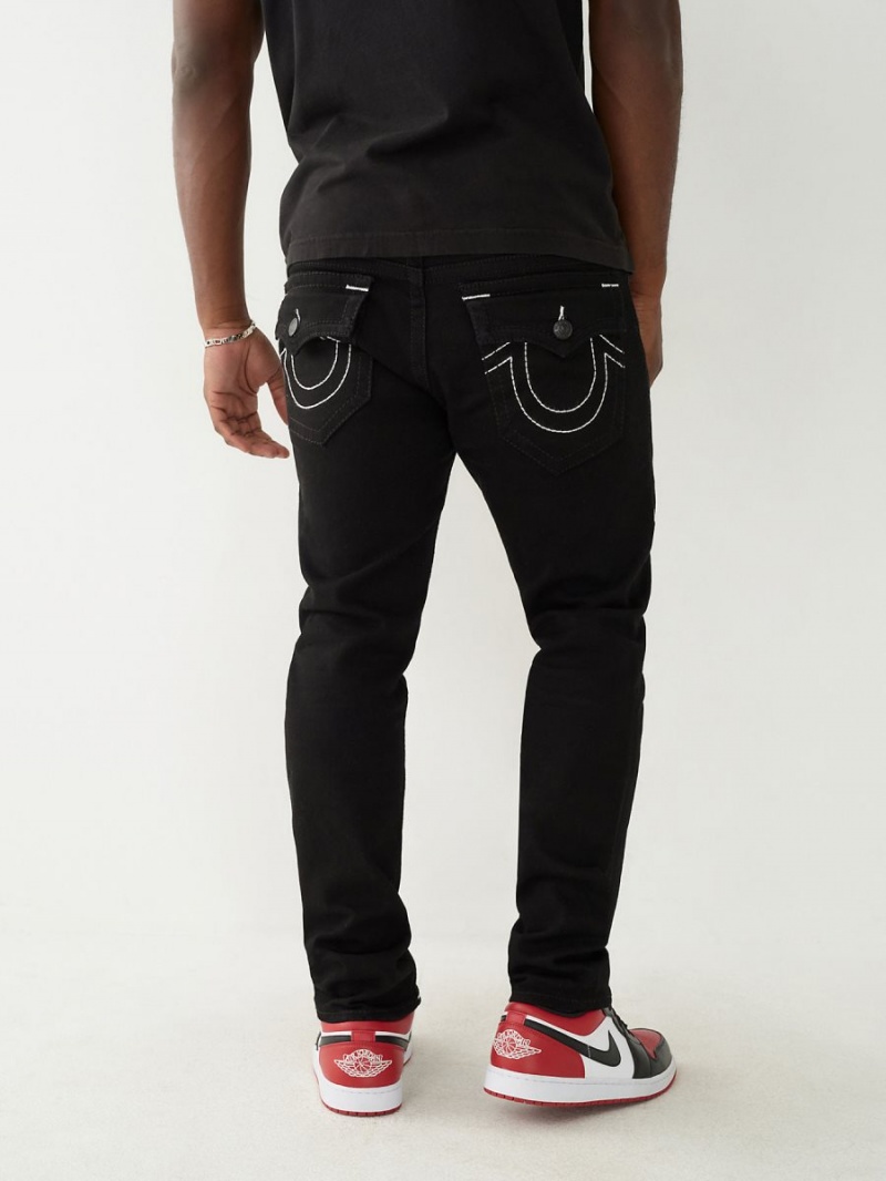 Jeans Skinny True Religion Rocco Big T Negras | 82RMFNXOS